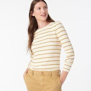 J. Crew NWT Slim Perfect Stripe Ribbed Top M